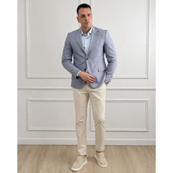 Squareonline Muški sako Light Blue Urban, Svetloplavi