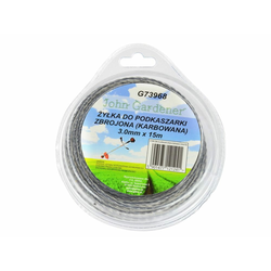 GEKO Ojačan kabel za trimerje 3,0 mm 15 m ogljik