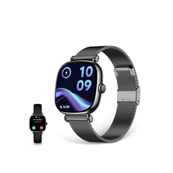 KSIX BXSW30N IRIA AMOLED 1.7 4D PAMETNI SAT, METALNA +SIL.NARUKVICA, Crni