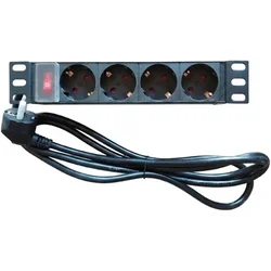 ExeLink Razvodni PDU panel za REK 10inca sa 4 uticnih mesta (aluminijum),1U