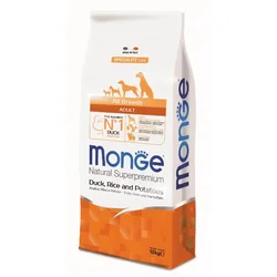 Monge Natural Superpremium Dog All Breeds Adult Monoprotein Duck with Rice and Potatoes 12kg