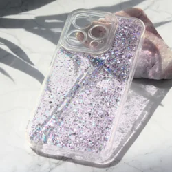 Torbica Glitter za iPhone 15 Pro 6.1 ljubicasta