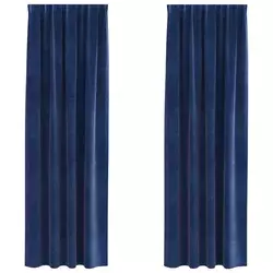 Zavjese za zamračivanje 2 pcs Tamno plava 140 x 260 cm Baršun