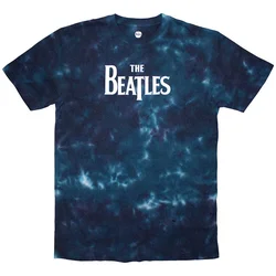 The Beatles Majica Drop T Logo Unisex Blue M