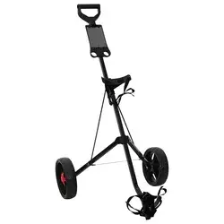 vidaXL Golf voziček Črna 66 x 65 x 112 cm elezo