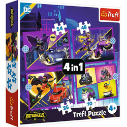 TREFL Puzzle 4u1 Discover Batwheels 34658 - 35/ 48/ 54/ 70 delova