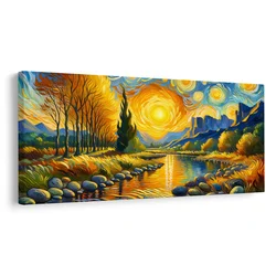 Slika zlati tok reke - 60x30