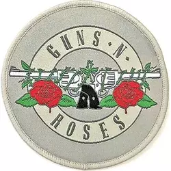 Guns N Roses Silver Circle Logo Našitek za šivanje