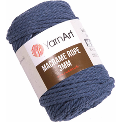 Yarn Art Macrame Rope 3 mm 3 mm 63 m 761 Denim Blue Vrvica