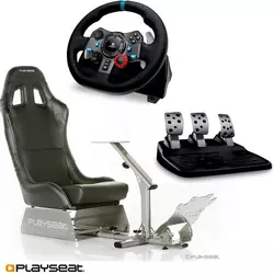 Playseat Evolution Black, sjedalo za igranje+Volan Logitech G29