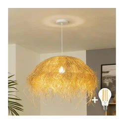 Brilagi - LED luster na lanku CERIA BOHO 1xE27/40W/230V prečnik 60 cm rafija