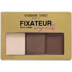 shumee VIVIENNE SABO FIXATEUR SUPERB PALETA ZA OBRVI ŠT. 02 TEMNO RJAVA (4 g)