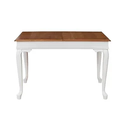 Hanah Home Trpezarijski sto na razvlačenje Albero29, 80x75-160 cm, Smeđe-beli