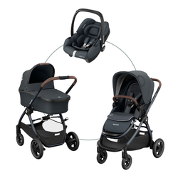 Maxi-Cosi kolica Trio 3u1 Adorra2 + košara Oria + autosjedalica Cabriofix i-Size - Essential Graphite