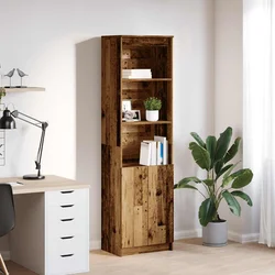 Visoka komoda boja staro drvo 50x35x180 cm konstruirano drvo
