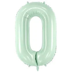 Folija balon številka 0 ZERO zelen 72 cm