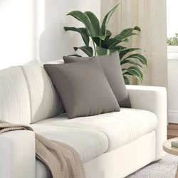 Jastučići za sofu 2 pcs Sivo-smeđa 45 x 45 cm tkanina