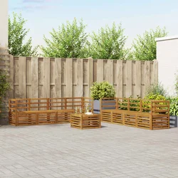 Set vanjskih sofa 9 kom. Prirodna