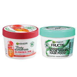 GARNIER Body Superfood Krema za telo Watermelon 380ml + GARNIER Fructis Hair Food Maska za kosu Aloe Vera 390ml