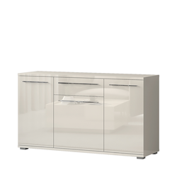 JELA KOMODA K150-3K1F/PN - kolekcija Piano - Bež lak/Bež Lak - 150x85x45 cm