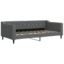 Vidaxl Raztegljiva postelja temno siva 90x190 cm blago