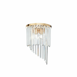 Ideal Lux - Kristalna zidna svetiljka CARLTON 3xE14/40W/230V zlatna
