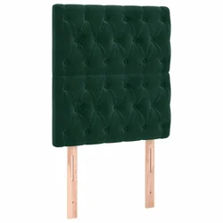Vidaxl Vzglavje postelje temno zeleno 80x7x118/128 cm žametno