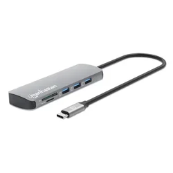 Manhattan Docking station 9-u-1 USB-C, 1xHDMI/5xUSB/LAN/CR/PD 100W