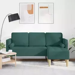 Set sofe s jastukom Tamnozelena Poliester