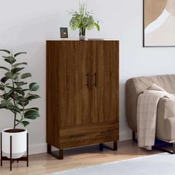 Visoka komoda smeđa boja hrasta 69,5x31x115cm konstruirano drvo