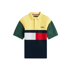 TOMMY HILFIGER Majica temno modra/rumena/zelena/bela