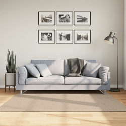 Tepih HUARTE kratka vlakna mek i periv boja pijeska 160x160 cm