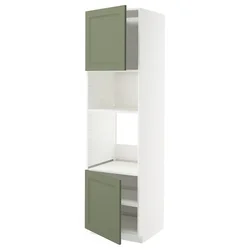 METOD Visoki element za ugradne uređaje, bela/Axstad sivozelena, 60x60x220 cm
