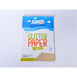 Papir glitter sa šljokicama A4 250g 1/10, ZLATNI