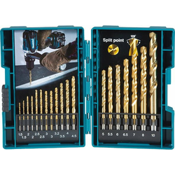 Makita 19-delni set HSS-TiN svrdla za metal D-67527