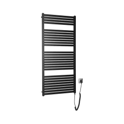 Aqualine - Kupatilski električni radijator TONDI-E 600W 133x60 cm mat crna