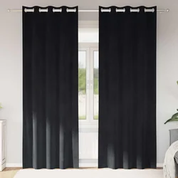 Zavjese za zamračivanje 2 pcs Crna 140 x 245 cm Baršun