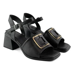 Mona Shoes Ženske sandale, Kožne, Crne