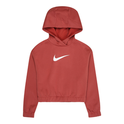 NIKE Sportska sweater majica, hrđavo smeđa / bijela