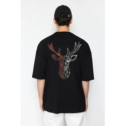 Trendyol Muška majica Tmnss25Ts00117, Crna