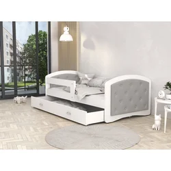 Dečiji tapicirani krevet MEGI - sivi - 160x80