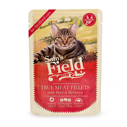 Sams Field Adult Hrana za sterilisane mačke, Ukus goveđeg filea sa cveklom, 24x85 g