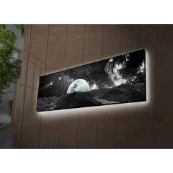 Wallity Slika na platnu sa LED osvetljenjem 30x90cm