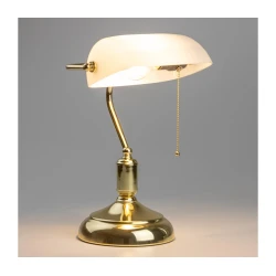 Brilagi - Stona lampa BANK OFFICE 1xE27/60W/230V zlatna/bela