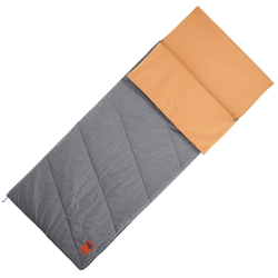 Vreća za spavanje za kampiranje ARPENAZ 20 °C pamučna sivo-narančasta