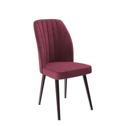Hanah Home set trpezarijskih stolica Platinum 2 kom, bordo tkanina Jerry, braon metalne noge