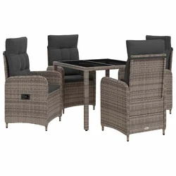 Vanjski set za objedovanje 5 pcs Svijetlo siva i tamno siva