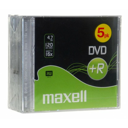 MAXELL DVD+R PVC - 10MM, 5/1