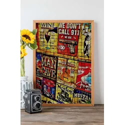 Uokvirena slika Wallity Popmosaic13, 33x48 cm