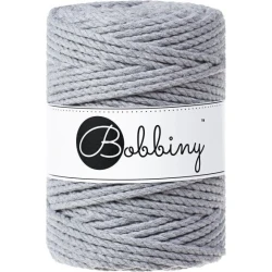 Bobbiny 3PLY Macrame Rope 5 mm Silver Vrvica